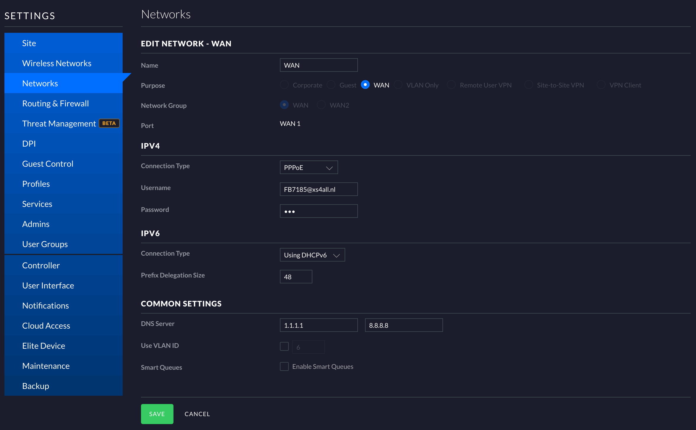 Unifi Networks: WAN